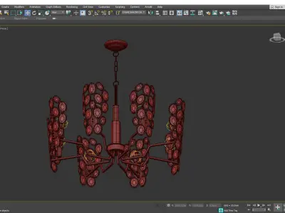 BORGA chandelier  Low-poly 3D model