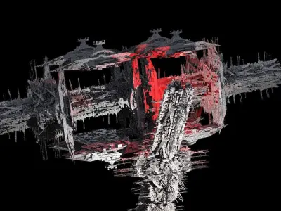 Mega Sci-Fi city Space station Kitbash 2  3D model