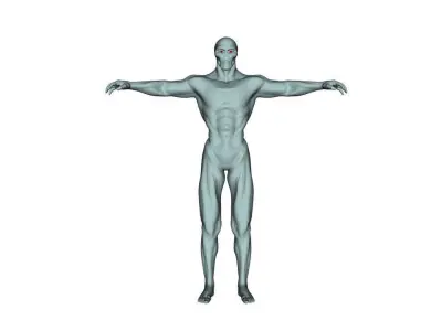 Realistic Alien - Rigged Low-poly 3D model