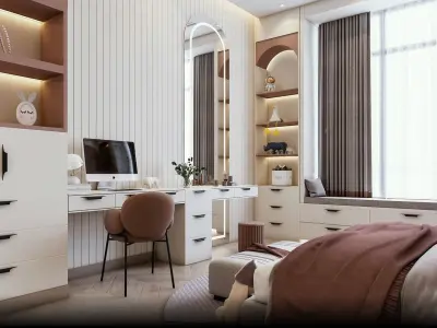 Girls Bedroom Free 3D model