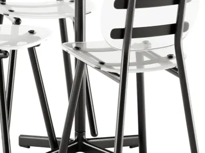 Hay Neu Round Table and Fenster Chair by DesignByThem 3D model