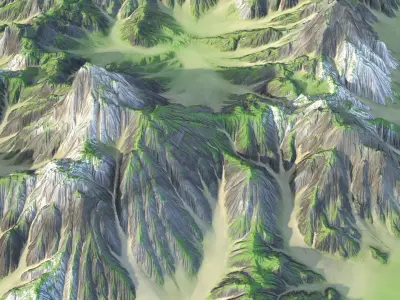 Landscape 140 Low-poly 3D model