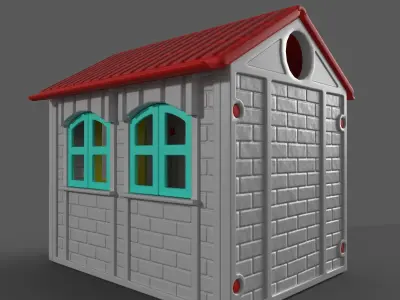 Playhouse 002 Low-poly 3D model