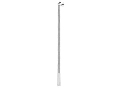 Concrete Lamp Post - Light Pole - Light Post - Street Light 05 3D model