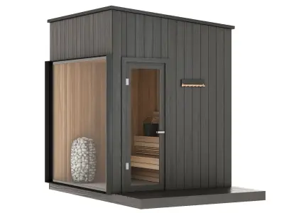 Sauna and Accessories 3D model