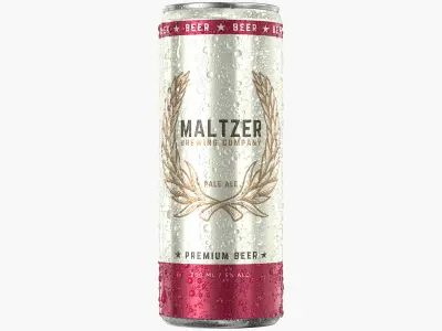  Slim Beer Can With Droplets 250ml 