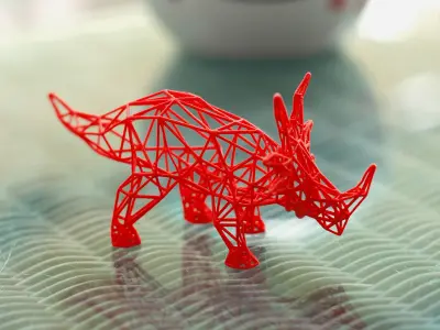 Styracosaurus Wireframe 3D print model