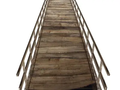 Old Wooden Bridge  3D model