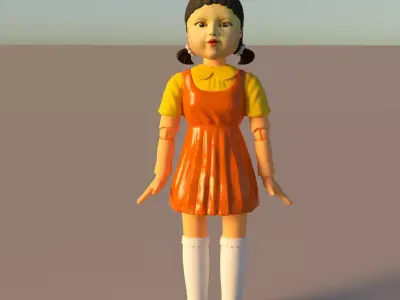 squid game doll  3D print model