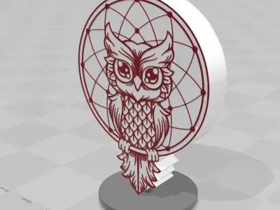 Owl Lamp 3D print model