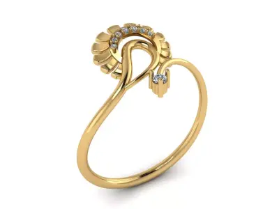 Jewelry Diamond Light Ring 16 3D print model