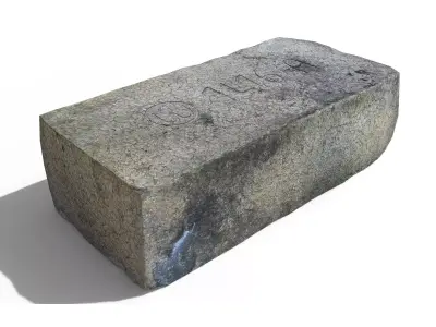 Fireclay Brick Low-poly 3D model