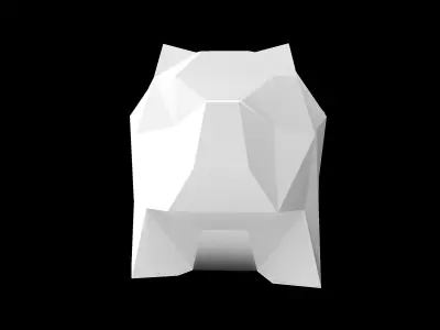 baby bear piggy bank Low-poly 3D model