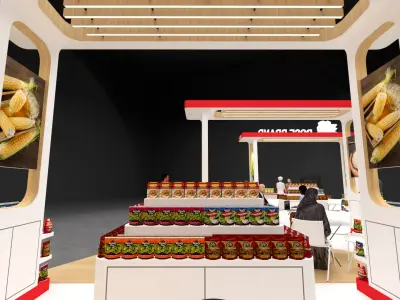 Exhibition Booth Stand 6x18m 3D model