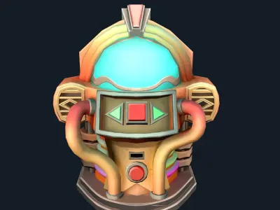 Stylized jukebox Low-poly 3D model