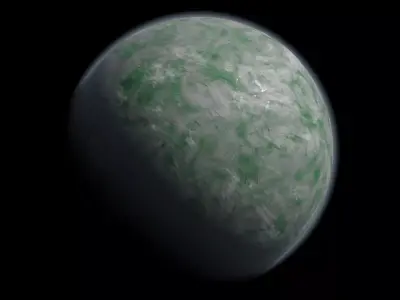 Pale Crystal Planet 3D model