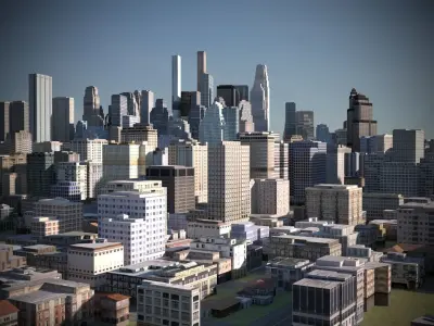 City 05 Low-poly 3D model