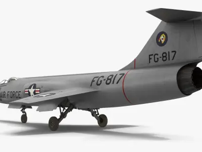  Lockheed F-104 Starfighter Aircraft Jet Simplified 