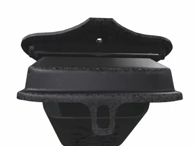 Metal mailbox Low-poly 3D model