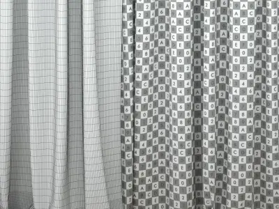 Curtain sheer curtains for living room 3D model