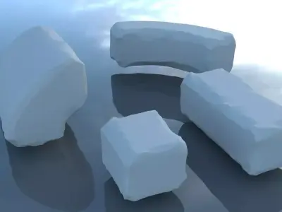 OLD BRICKS Low-poly 3D model