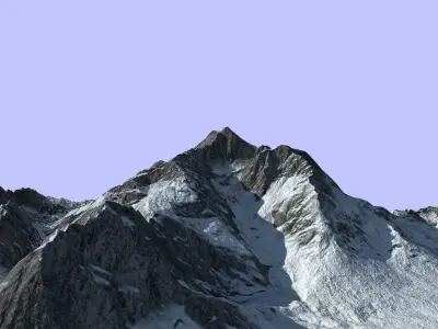 Snow Mountain 001 Low-poly 3D model