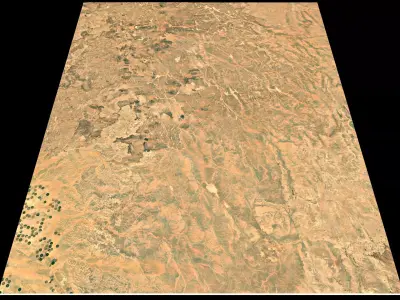 NEOM city topography Saudi Arabia - tile n30 e39 3D model
