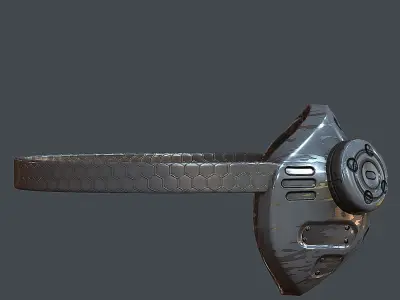 Gas mask helmet 3d model scifi Low-poly  Low-poly 3D model