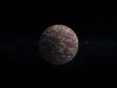 Barren Alien Planet 04 Low-poly 3D model
