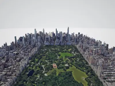 Central Park-New York city Low-poly 3D model