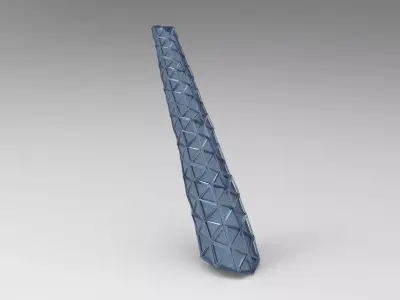 Sci fi Glass pyramid Modern tower 3  3D model