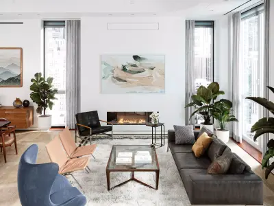 Living Room Full Scene 3D model