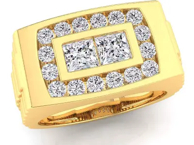 Small fancy mans ring 3D print model