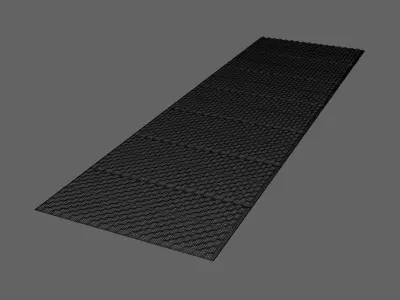 ultra light foldable camping mattress with aluminum backside 3D model