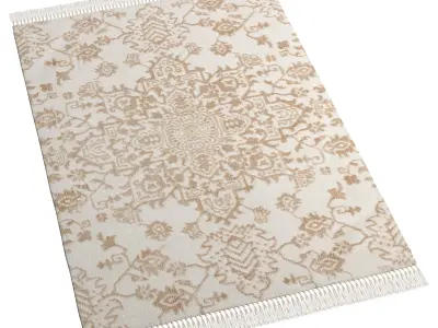 Rug Elias Beige By Benuta 3D model