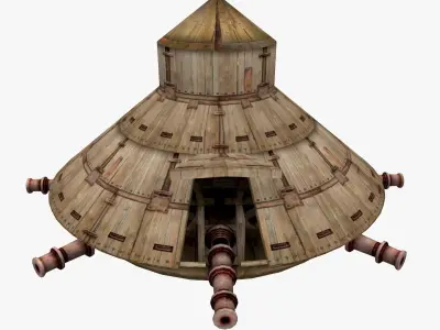DaVinci Tank Low-poly 3D model