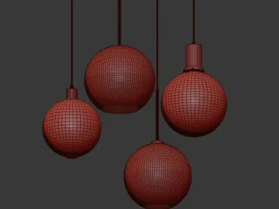 Pendant Light Collection 3D model