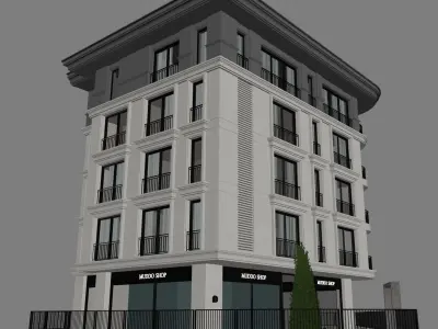 3D Apartment Model Classic Modern Low-poly 3D model