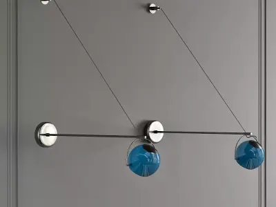 BELUGA three light fixtures hanging on wall 3D model