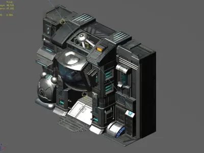 Wall entrance - door 01 3D model