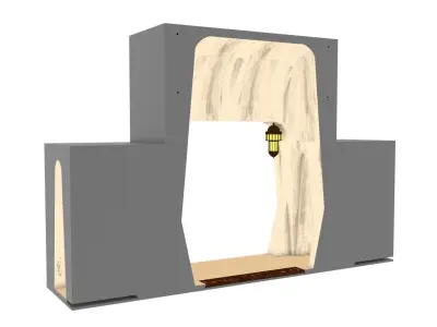 Ralph McQuarries Bazaar  - Set 3 - Entrance  1-6 scale 3D print model