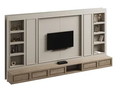 Modern TV Wall 09 3D model
