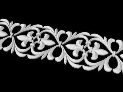 Central decor ornament for furniture 3D model 1089