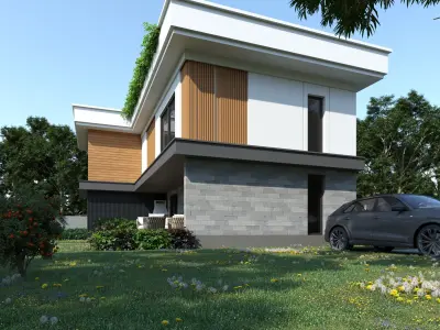 Villa R Exterior Scene 2023 3D model
