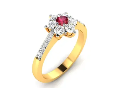 Women Ring  Render 3dm STL OBJ FBX Details 3D print model 263