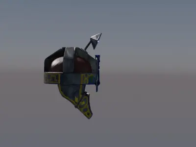 Dwarven Helmet with mana-light Free 3D model