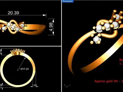 Light weight ring model  3D print model 21