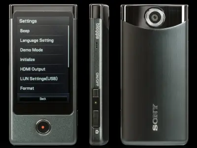 Sony MHS-TS20 Bloggie Touch Black pocket camcorder Low-poly 3D model