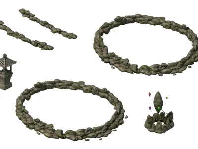 One hundred thousand mountains - the door pool 3D model