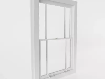 Offset Three Light Sash Window 3D model